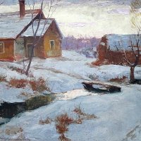 Téli táj patakkal / Winter landscape with brook (1950-es évek / 1950s)